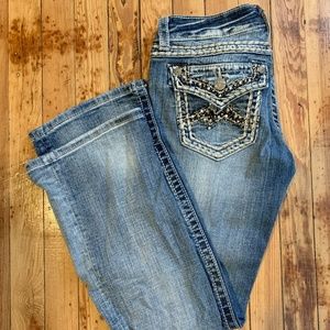 Miss Me Studded Boot Cut Jeans Size 28